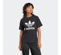 T-Shirt ADIDAS ORIGINALS "TREFOIL TEE", Damen, Gr. S, schwarz, Obermaterial: 94% Baumwolle, 6% Elasthan, Shirts T-Shirt, Basic Shirt mit großem Trefoil Logoprint (10545900-S) schwarz
