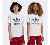 T-Shirt ADIDAS ORIGINALS "TREFOIL TEE", Jungen, Gr. 158, weiß, Obermaterial: 100% Baumwolle, Rundhals, Shirts T-Shirt, für Kinder und Teens, sportlicher Stil, ohne Verschluss (81873610-158) weiß