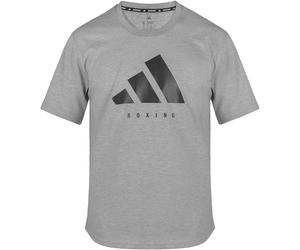 T-Shirt ADIDAS PERFORMANCE "adidas Community Men´s T-Shirt BOXING" Gr. S, grau (grau, schwarz), Shirts, Damen, S, Obermaterial: 50% Baumwolle, 50% Polyester, T-Shirt (82798763-S) grau, schwarz
