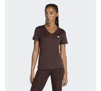 T-Shirt ADIDAS PERFORMANCE "ADIDAS WORKOUT ESSENTIALS MIT V-AUSSCHNITT", Damen, Gr. S, aurora coffee, Obermaterial: 93% Polyester, 7% Elasthan, Shirts T-Shirt, mit V-Ausschnitt, ohne Verschluss (90341
