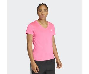 T-Shirt ADIDAS PERFORMANCE "ADIDAS WORKOUT ESSENTIALS MIT V-AUSSCHNITT", Damen, Gr. XS, lucid pink, Obermaterial: 93% Polyester, 7% Elasthan, V-Ausschnitt, Shirts T-Shirt (38378611-XS) lucid pink
