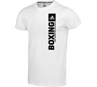 adidas T-Shirt Community Vertical, Unisex Sportshirt für Herren & Damen, Kurzarm-Shirt, 100% Baumwolle, Gr. XXL, weiß/schwarz