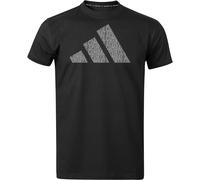 T-Shirt ADIDAS PERFORMANCE "Perfo Script Graphic Tee" Gr. XL, schwarz (schwarz, grau), Shirts, Herren, XL, Obermaterial: 100% Baumwolle, T-Shirt (95822642-XL) schwarz, grau