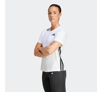 T-Shirt ADIDAS PERFORMANCE "WE 3S CREW TEE", Damen, Gr. L, schwarz-weiß (weiß, schwarz), Obermaterial: 93% Polyester, 7% Elasthan, Shirts T-Shirt, sportlicher Stil, für Sport, Alltag und Freizeit (715