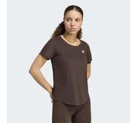 T-Shirt ADIDAS PERFORMANCE "WORKOUT ESSENTIALS MIT TIEFEM AUSSCHNITT", Damen, Gr. XXL, aurora coffee, Obermaterial: 70% Polyester, 30% Viskose, normal, Rundhals, Shirts T-Shirt, für sportliche Looks i