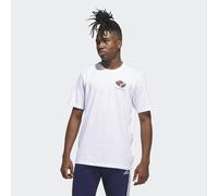 T-Shirt ADIDAS SPORTSWEAR "3-STREIFEN LIGHTS GIFTBOX GRAPHIC", Jungen, Gr. M, weiß, Obermaterial: 100% Baumwolle, Rundhals, Shirts T-Shirt, sportlicher Stil, mit Motiv-Grafik, aus Baumwolle, pflegelei