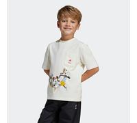 T-Shirt ADIDAS SPORTSWEAR "ADIDAS DISNEY MICKY MAUS", Jungen, Gr. 128, weiß (sanftes weiß, pure ruby), Obermaterial: 93% Baumwolle, 7% Elasthan, Rundhals, Shirts T-Shirt (21516129-128) sanftes weiß, p