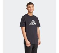 T-Shirt ADIDAS SPORTSWEAR "CAMO LOGO GRAFIK", Jungen, Gr. M, schwarz, Obermaterial: 100% Baumwolle, Rundhals, Shirts T-Shirt, Print T-Shirt, aus Baumwoll-Jersey (39172843-M) schwarz