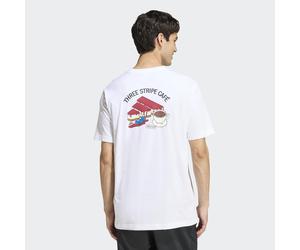 T-Shirt ADIDAS SPORTSWEAR "COFFEE CAFE CHEESECAKE GRAFIK", Herren, Gr. XL, weiß, Obermaterial: 100% Baumwolle, Shirts T-Shirt (39858047-XL) weiß