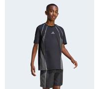 T-Shirt ADIDAS SPORTSWEAR "COLOUR BLOCK", Mädchen, Gr. 140, schwarz, grau six, weiß, Obermaterial: 100% Baumwolle, Rundhals, Shirts T-Shirt (41000753-140) schwarz, grau six, weiß