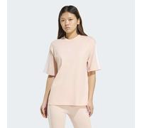 T-Shirt ADIDAS SPORTSWEAR "ESSENTIALS 3-STREIFEN BOYFRIEND", Damen, Gr. L, blush pink, weiß, Obermaterial: 100% Baumwolle, normal, Rundhals, Shirts T-Shirt, lockere Passform, Kurzarmdesign, sportliche