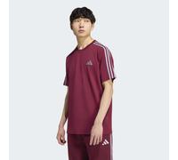 T-Shirt ADIDAS SPORTSWEAR "ESSENTIALS 3-STREIFEN, SINGLE JERSEY, BRANDING", Herren, Gr. XXL, rot (team maroon 2, slate), Obermaterial: 100% Baumwolle, Rundhals, Shirts T-Shirt (24428055-XXL) team maro