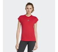 T-Shirt ADIDAS SPORTSWEAR "ESSENTIALS 3-STREIFEN SINGLE JERSEY", Damen, Gr. M, better scarlet, weiß, Obermaterial: 100% Baumwolle, normal, Rundhals, Shirts T-Shirt (66963426-M) better scarlet, weiß