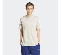 T-Shirt ADIDAS SPORTSWEAR "ESSENTIALS 3-STREIFEN SINGLE JERSEY", Herren, Gr. XL, grau (wonder alumina, weiß), Obermaterial: 100% Baumwolle, Rundhals, Shirts T-Shirt, mit sportlichem Stil, Kurzarm, ohn