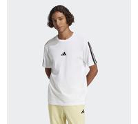 adidas Men's Essentials Three Stripes Single Jersey Tee, White/Black, XXL