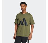 T-Shirt ADIDAS SPORTSWEAR "ESSENTIALS BIG LOGO", Herren, Gr. 3XL, grün (olive strata, schwarz), Obermaterial: 100% Baumwolle, normal, Rundhals, Shirts T-Shirt, klassische Silhouette, mit Rundhalsaussc