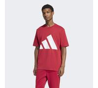 T-Shirt ADIDAS SPORTSWEAR "ESSENTIALS BIG LOGO", Herren, Gr. XL, active maroon, weiß, Obermaterial: 100% Baumwolle, normal, Rundhals, Shirts T-Shirt, klassische Silhouette, mit Rundhalsausschnitt (779