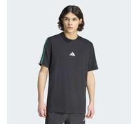 T-Shirt ADIDAS SPORTSWEAR "ESSENTIALS DREI STREIFEN, SINGLE JERSEY", Herren, Gr. XL, schwarz, team dunkelgrün, weiß, better scarlet, Obermaterial: 100% Baumwolle, normal, Rundhals, Shirts T-Shirt (315