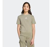 T-Shirt ADIDAS SPORTSWEAR "ESSENTIALS KIDS", Jungen, Gr. 140, weiß (silber pebble, weiß), Obermaterial: 100% Baumwolle, normal, Rundhals, Shirts T-Shirt, für Kinder, mit Rundhalsausschnitt, ohne Versc