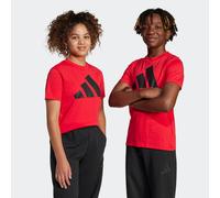 T-Shirt ADIDAS SPORTSWEAR "ESSENTIALS KIDS", Jungen, Gr. 152, rot (pure ruby, schwarz), Obermaterial: 100% Baumwolle, normal, Rundhals, Shirts T-Shirt, für Kinder und Teens, mit Rundhalsausschnitt, au