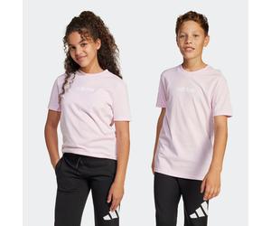 T-Shirt ADIDAS SPORTSWEAR "ESSENTIALS KIDS", Jungen, Gr. 164, pink (clear pink, weiß), Obermaterial: 100% Baumwolle, Rundhals, Shirts T-Shirt, sportlicher Stil, Rundhalsausschnitt, lässige Passform (4