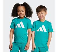 T-Shirt ADIDAS SPORTSWEAR "ESSENTIALS KIDS", Mädchen, Gr. 104, pure teal, weiß, Obermaterial: 100% Baumwolle, normal, Rundhals, Shirts T-Shirt, sportlicher Stil, Kurzarm, aus Baumwolle (49148961-104) 