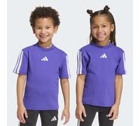 T-Shirt ADIDAS SPORTSWEAR "ESSENTIALS KIDS", Mädchen, Gr. 116, lila (pure lila, frozen lila), Obermaterial: 100% Baumwolle, Rundhals, Shirts T-Shirt, für Kinder, mit sportlichem Stil, Kurzarmdesign, a