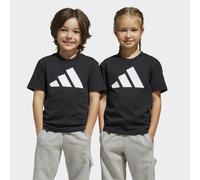 T-Shirt ADIDAS SPORTSWEAR "ESSENTIALS KIDS", Mädchen, Gr. 128, schwarz, weiß, Obermaterial: 100% Baumwolle, normal, Rundhals, Shirts T-Shirt, sportlicher Stil, Kurzarm, aus Baumwolle (92189024-128) sc