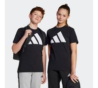 T-Shirt ADIDAS SPORTSWEAR "ESSENTIALS KIDS", Mädchen, Gr. 128, schwarz-weiß (schwarz, weiß), Obermaterial: 100% Baumwolle, normal, Rundhals, Shirts T-Shirt, für Kinder und Teens, mit Rundhalsausschnit
