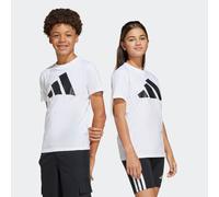T-Shirt ADIDAS SPORTSWEAR "ESSENTIALS KIDS", Mädchen, Gr. 140, schwarz-weiß (weiß, schwarz), Obermaterial: 100% Baumwolle, normal, Rundhals, Shirts T-Shirt, für Kinder und Teens, mit Rundhalsausschnit