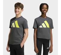 T-Shirt ADIDAS SPORTSWEAR "ESSENTIALS KIDS", Mädchen, Gr. 152, grau six, orbit grau, frozen lemon, solar lemon, Obermaterial: 100% Baumwolle, normal, Rundhals, Shirts T-Shirt, für Kinder und Teens, mi