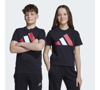 T-Shirt ADIDAS SPORTSWEAR "ESSENTIALS KIDS", Mädchen, Gr. 152, weiß (schwarz, pure ruby, weiß), Obermaterial: 100% Baumwolle, normal, Rundhals, Shirts T-Shirt, für Kinder und Teens, mit Rundhalsaussch