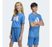 T-Shirt ADIDAS SPORTSWEAR "ESSENTIALS KIDS", Mädchen, Gr. 164, ray blau, weiß, Obermaterial: 100% Baumwolle, normal, Rundhals, Shirts T-Shirt, für Kinder und Teens, mit Rundhalsausschnitt, aus 100 % B