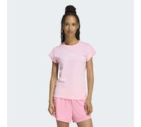 T-Shirt ADIDAS SPORTSWEAR "ESSENTIALS LINEAR COTTON", Damen, Gr. L, true pink, weiß, Obermaterial: 100% Baumwolle, normal, Rundhals, Shirts T-Shirt, sportlicher Stil, Kurzarm, ohne Verschluss, aus Bau