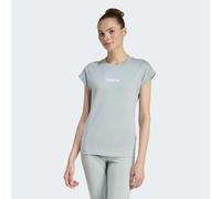 T-Shirt ADIDAS SPORTSWEAR "ESSENTIALS LINEAR COTTON", Damen, Gr. XS, wonder sage, weiß, Obermaterial: 100% Baumwolle, normal, Rundhals, Shirts T-Shirt, sportlicher Stil, Kurzarm, ohne Verschluss, aus 