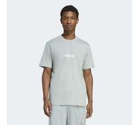 T-Shirt ADIDAS SPORTSWEAR "ESSENTIALS LINEAR SINGLE JERSEY", Herren, Gr. L, wonder sage, weiß, Obermaterial: 100% Baumwolle, normal, Rundhals, Shirts T-Shirt, überschnittene Schultern, Kurzarmdesign,