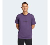 T-Shirt ADIDAS SPORTSWEAR "ESSENTIALS LINEAR SINGLE JERSEY", Herren, Gr. M, aurora plum, schwarz, Obermaterial: 100% Baumwolle, normal, Rundhals, Shirts T-Shirt, überschnittene Schultern, Kurzarmdesig