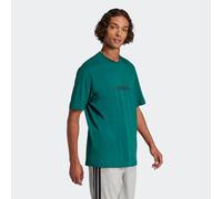 T-Shirt ADIDAS SPORTSWEAR "ESSENTIALS LINEAR SINGLE JERSEY", Herren, Gr. M, grün (collegiate grün, schwarz), Obermaterial: 100% Baumwolle, normal, Rundhals, Shirts T-Shirt, überschnittene Schultern, K