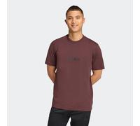 T-Shirt ADIDAS SPORTSWEAR "ESSENTIALS LINEAR SINGLE JERSEY", Herren, Gr. M, schwarz (shadow braun, schwarz), Obermaterial: 100% Baumwolle, normal, Rundhals, Shirts T-Shirt, überschnittene Schultern, K
