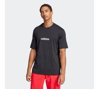 T-Shirt ADIDAS SPORTSWEAR "ESSENTIALS LINEAR SINGLE JERSEY", Herren, Gr. M, schwarz-weiß (schwarz, weiß), Obermaterial: 100% Baumwolle, normal, Rundhals, Shirts T-Shirt, überschnittene Schultern, Kurz