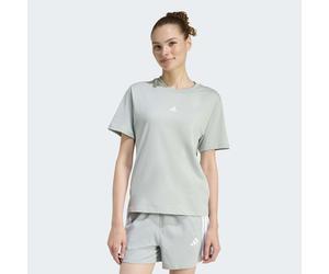 T-Shirt ADIDAS SPORTSWEAR "ESSENTIALS SMALL LOGO COTTON", Damen, Gr. M, wonder sage, weiß, Obermaterial: 100% Baumwolle, normal, Rundhals, Shirts T-Shirt, Basic Design, Rundhalsausschnitt, mit kleinem