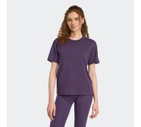 T-Shirt ADIDAS SPORTSWEAR "ESSENTIALS SMALL LOGO COTTON", Damen, Gr. S, schwarz (aurora plum, schwarz), Obermaterial: 100% Baumwolle, normal, Rundhals, Shirts T-Shirt, Basic Design, Rundhalsausschnitt