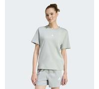 T-Shirt ADIDAS SPORTSWEAR "ESSENTIALS SMALL LOGO COTTON", Damen, Gr. XL, wonder sage, weiß, Obermaterial: 100% Baumwolle, normal, Rundhals, Shirts T-Shirt, Basic Design, Rundhalsausschnitt, mit kleine