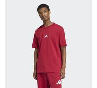 T-Shirt ADIDAS SPORTSWEAR "ESSENTIALS SMALL LOGO SINGLE JERSEY", Herren, Gr. XL, active maroon, weiß, Obermaterial: 100% Baumwolle, normal, Rundhals, Shirts T-Shirt, sportliches Kurzarmshirt, mit Rund