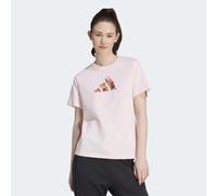 T-Shirt ADIDAS SPORTSWEAR "FLORAL REGULAR GRAFIK", Damen, Gr. XS, distilled pink, Obermaterial: 100% Baumwolle, normal, Rundhals, Shirts T-Shirt (72284665-XS) distilled pink