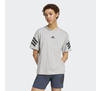 T-Shirt ADIDAS SPORTSWEAR "FUTURE ICONS 3-STREIFEN", Damen, Gr. M, grau (medium grau heather), Obermaterial: 100% Baumwolle, normal, Rundhals, Shirts T-Shirt (25487827-M) medium grau heather