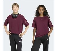 T-Shirt ADIDAS SPORTSWEAR "FUTURE ICONS 3-STREIFEN", Mädchen, Gr. 128, rot (maroon, maroon), Obermaterial: 100% Baumwolle, normal, Rundhals, Shirts T-Shirt, für Kinder, sportlicher Stil, normale Länge