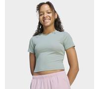 T-Shirt ADIDAS SPORTSWEAR "FUTURE ICONS BABY, WEICH", Mädchen, Gr. 170, wonder sage, tactile grün, Obermaterial: 75% Polyester, 25% Elasthan, Rundhals, Shirts T-Shirt (73085658-170) wonder sage, tacti