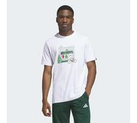 T-Shirt ADIDAS SPORTSWEAR "HOLIDAY SHOP GRAFIK", Herren, Gr. L, weiß, Obermaterial: 100% Baumwolle, Rundhals, Shirts T-Shirt (48350548-L) weiß