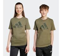 T-Shirt ADIDAS SPORTSWEAR "J CAMO T", Kinder, Gr. 164, grün (olive strata), Obermaterial: 100% Baumwolle, sportlich, Shirts (91498227-164) olive strata